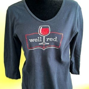 Wine/book tee